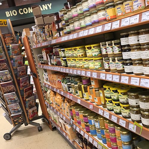 books, honey at Bio Company in Berlin