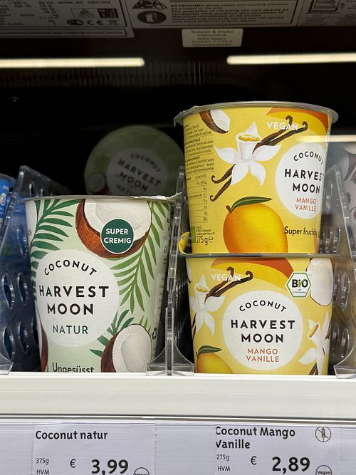 vegan yoghourts  at Bio Company in Berlin