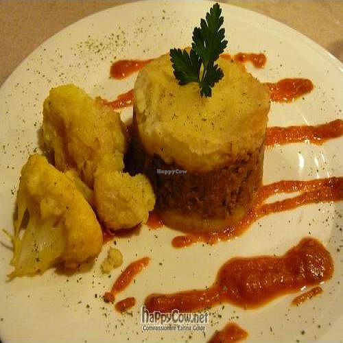 Soy and potato pie at Landare in San Sebastian