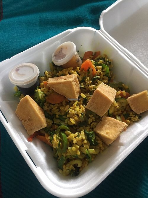Curry rice special with tofu at Deli Jasmin in Panajachel