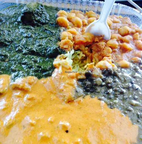 Sampler for $6.50... 2-3 lbs of food, no joke. at India Chaat House - Food Truck in Beaverton