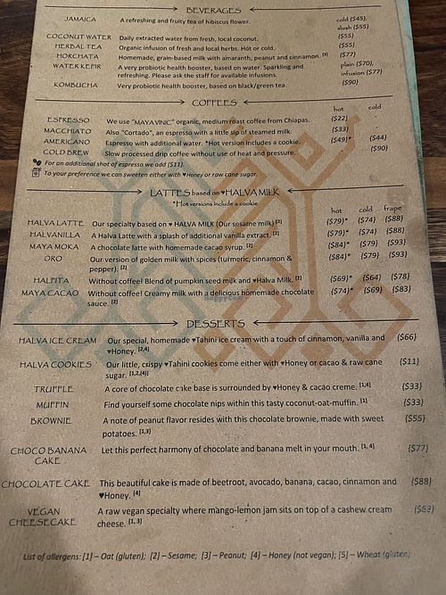 New menu  at Elela in Valladolid