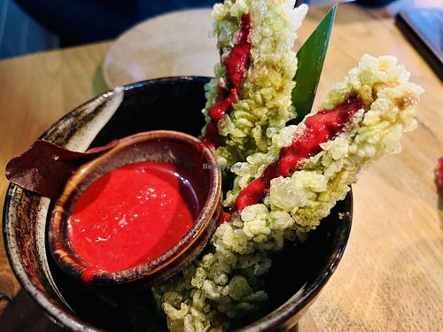 rice flake sticks (spicy hot)  at TA Vegan House in Hamburg