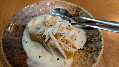 Delicious dessert at TA Vegan House in Hamburg