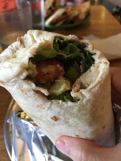 Lentil burrito  at Laughing Planet Cafe - Ecotrust in Portland