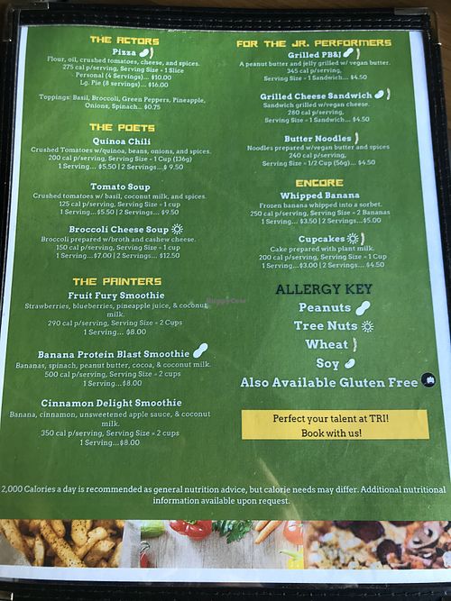 Menu at TRI Lounge & Cafe in Staten Island