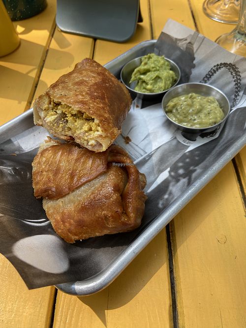 Fat chimichanga   at Fat Vegan in Mexico City