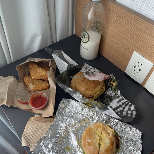 Breakfast delivery to my hotel  at Fat Vegan in Mexico City