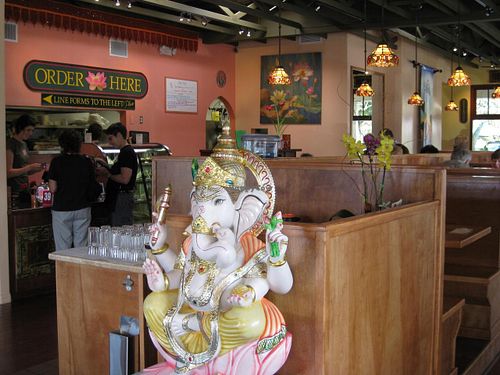 Casual, order at the front counter...  : ) at Lotus Cafe and Juice Bar in Encinitas