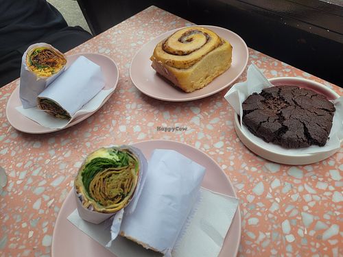 BBQ Wrap, Seitan/Pesto Wraps, Cinnamon Bun & Chocolate Cookie at It's a Trap in Dublin