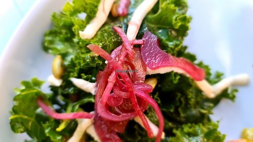 Kale salad at Olivia's Pantry in Kyneton