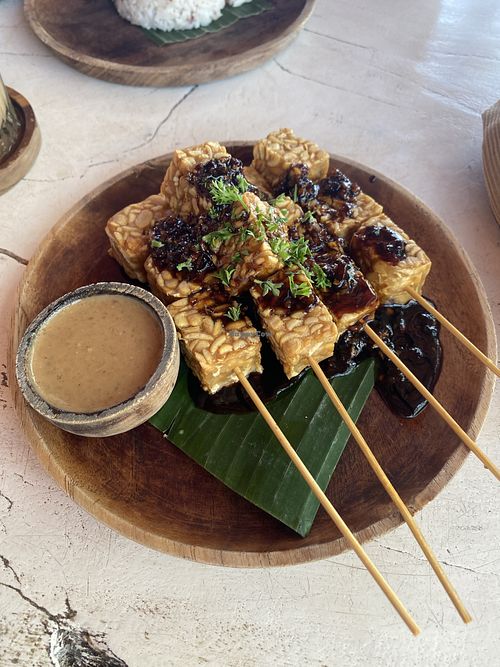 Tempeh Satay  at Ombak Zero Waste Cafe in Lembongan
