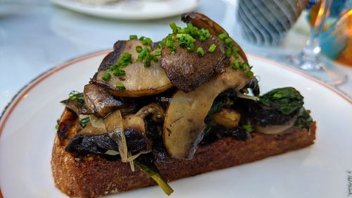 Mushroom bruschetta at Rojano's in the Square in Padstow