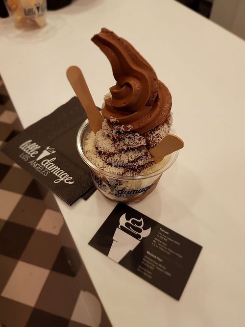 Soft serve ice cream. at Little Damage in Central Singapore