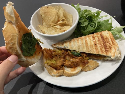 Bhaji and mango chutney! Yum.  at The Quirk Space in Olney