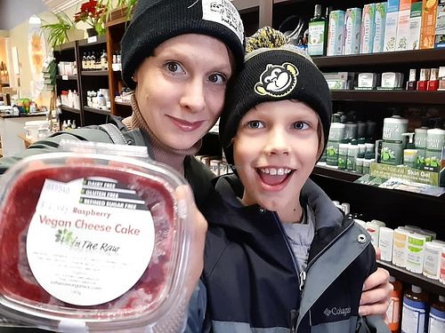 In The Raw Raspberry Vegan Cheesecake at Honeycomb Health Market in Truro