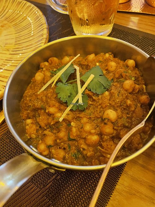 Chana masala  at Naans & Curries in Pozos