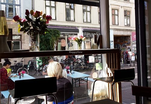Looking out on a sunny summer day at Cafe N in Copenhagen