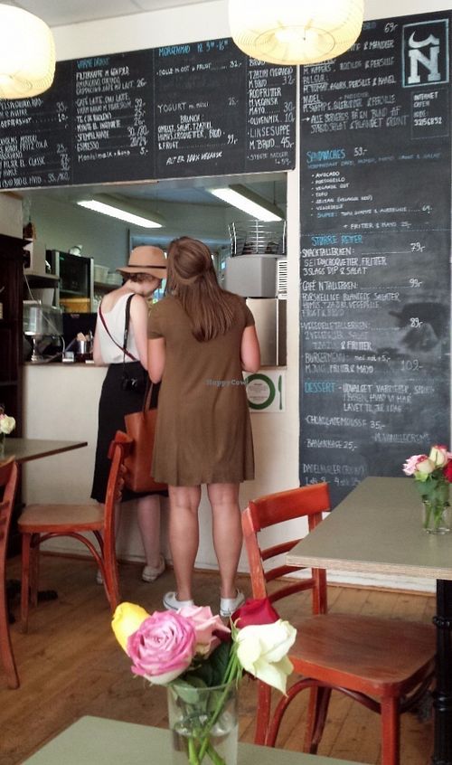 At the counter at Cafe N in Copenhagen
