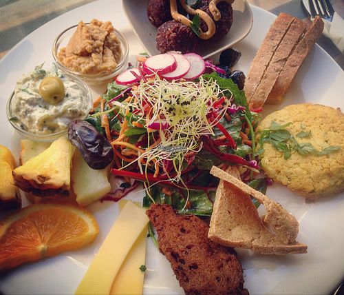 vegan brunch  at Cafe N in Copenhagen