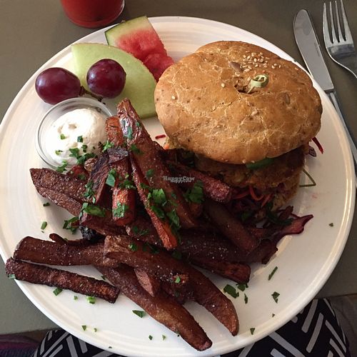 Burger at Cafe N in Copenhagen