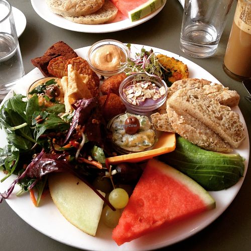 Massive brunch plate! at Cafe N in Copenhagen