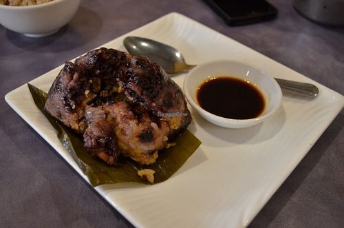 Sticky rice with beans. This one I really didn't like, not recommended. at Enjoy Vegetarian - Financial District in San Francisco