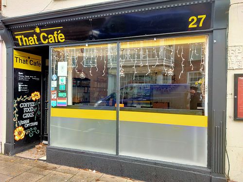 Front shop at That Cafe in Norwich