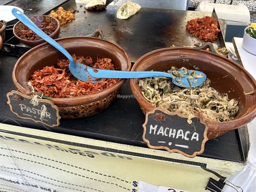 Taco types  at Productos Veganos Rancho San Agustín in Puerto Vallarta