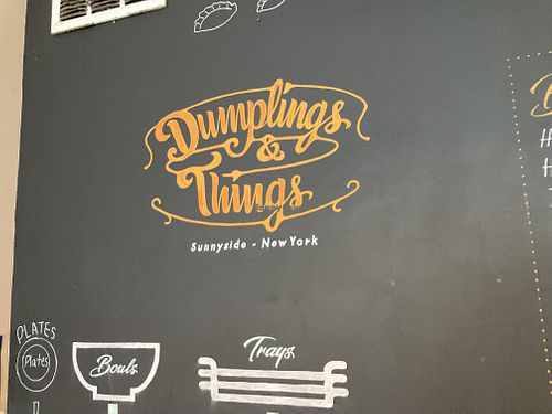  Sign in eaterie at Dumplings & Things in Sunnyside