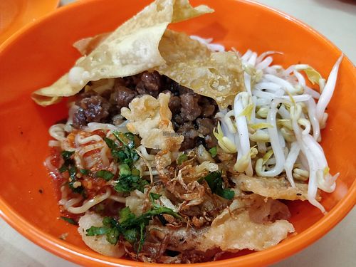 Wanton noodles at Smart Vegetarian - Sei Panas in Batam