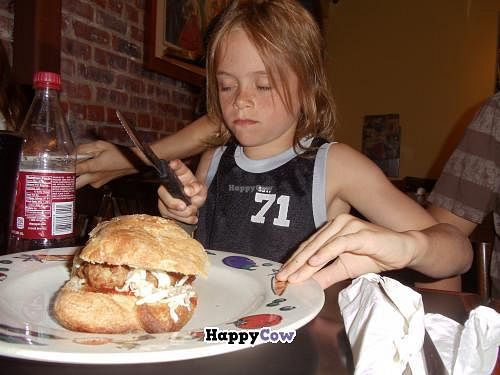 My son couldn't figure out how he was going to eat it all!! Meatball sub. at Crust and Crumble in Asbury Park
