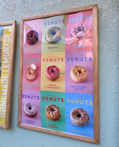 Menu of vegan donuts   at Whyte - VENUTS in Tokyo