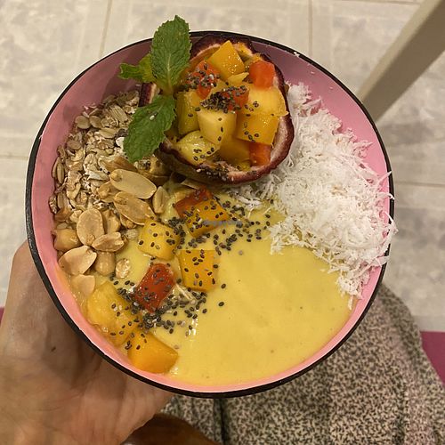 Tropical sunflower fruit bowl at HollyPolly in Phu Quoc