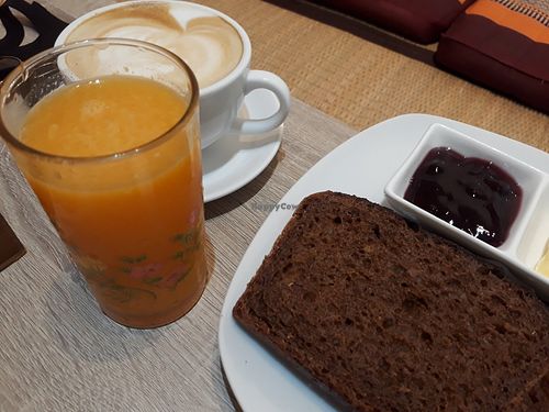 Sourdough toast, jam, coffee and juice (set) at Horizon Cafe in Koh Samui