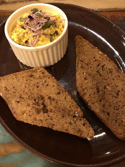 Egg tofu salad  at Palo Verde in Prague