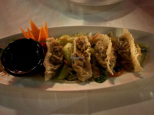 Veggie gyoza at Black Ginger in Gustavia