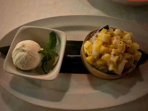 Mango sticky rice at Black Ginger in Gustavia