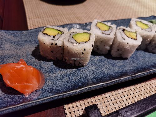 Avocado sushi at Akasaka in Milton Keynes