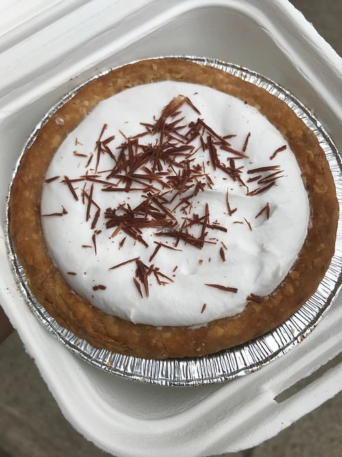 Chocolate Cream Pie! Crust to the filling was amazing! at Back To Eden Bakery in Portland