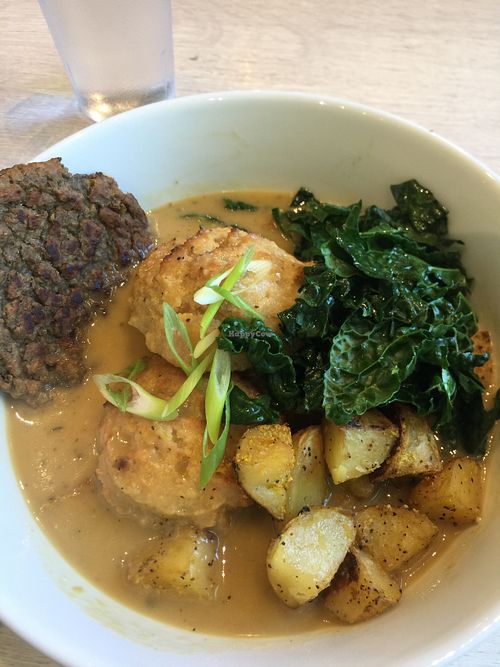 Biscuits and Gravy platter  at Back To Eden Bakery in Portland