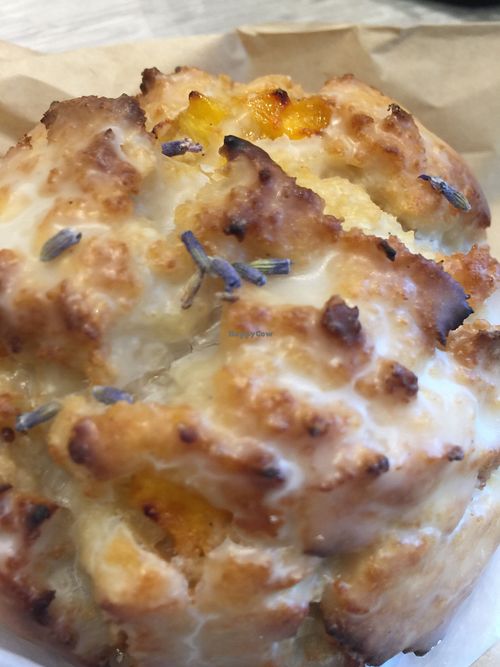 Peach and lavender scone  at Back To Eden Bakery in Portland