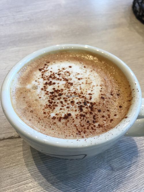 Mocha with oat milk  at Back To Eden Bakery in Portland