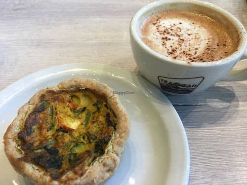 Quiche and mocha at Back To Eden Bakery in Portland