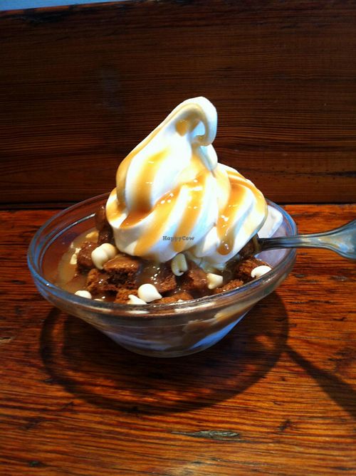Ginger cookie, white chocolate chips, and caramel sundae! at Back To Eden Bakery in Portland