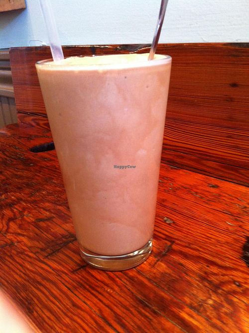 Chocolate lavender milkshake! at Back To Eden Bakery in Portland