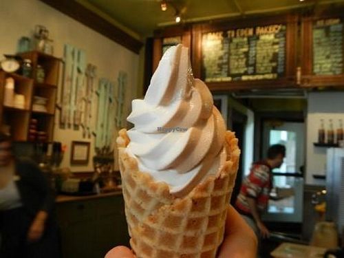 waffle cone at Back To Eden Bakery in Portland