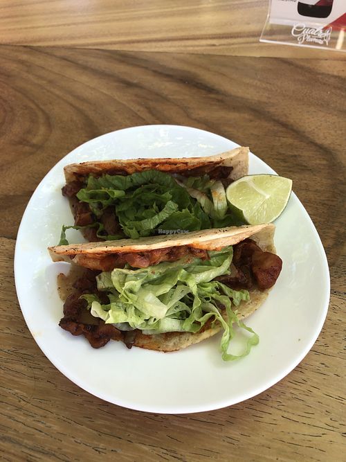 Taco de setas y nopales en adobo at La Barra Cocina y Comunidad in Guadalajara