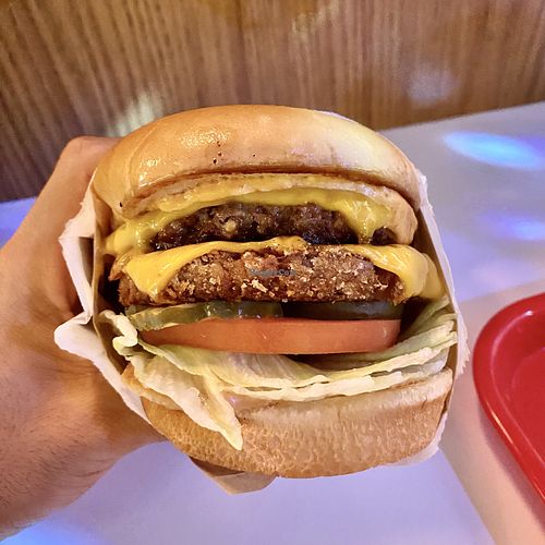 Double Dragon 🐉 🍔  (veggie & beefy patties )  at Burgerlords - Highland Park in Los Angeles