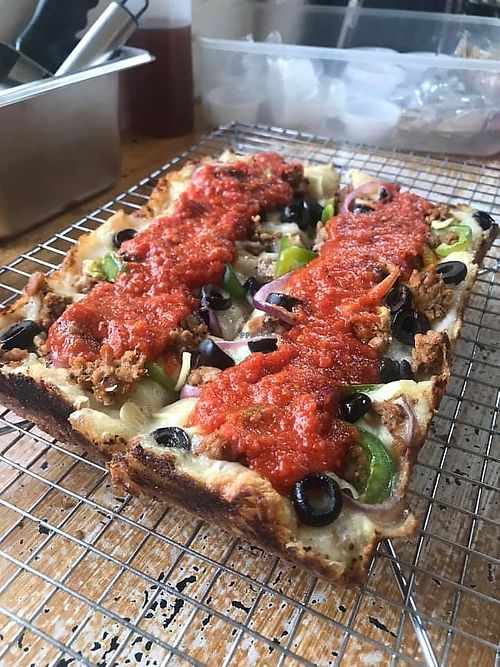 Vegan Super Duper Supreme square pie at Crosta Pizzeria in Makati